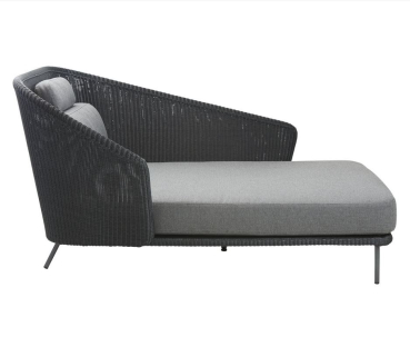 Preview: Cane-Line Mega Daybed links inkl. Kissensatz Grey